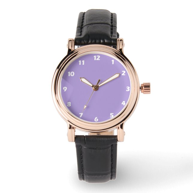 Light Pastel Purple Solid Colour Watch (Front)