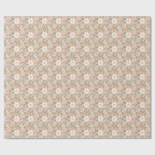 Light Pastel Wildflower Garden Floral Pattern Wrapping Paper