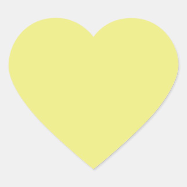 Light Pastel Yellow Heart Sticker (Front)