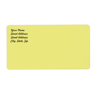 Light Pastel Yellow Shipping Label