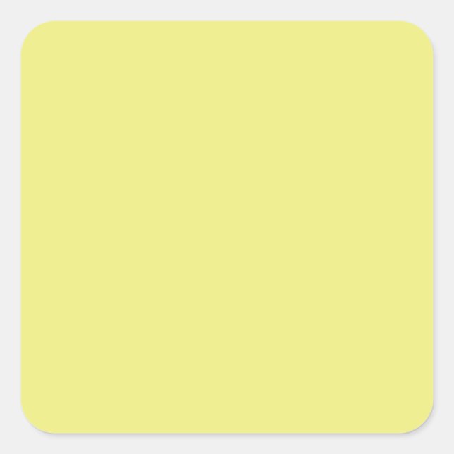 Light Pastel Yellow Square Sticker (Front)