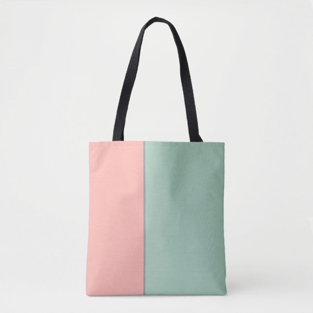 Light Pastels, Soft Peach and Jungle Mist Tote Bag (Front)