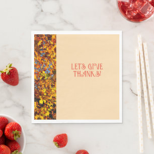 Light Peach  Dinner Autumn Happy Thanks giving Napkin