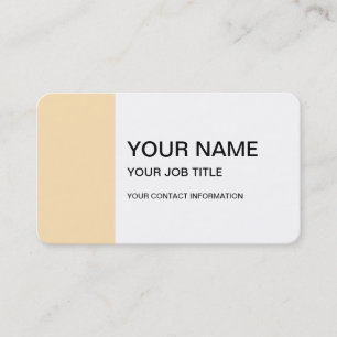 Light Peach High End Coloured Business Card