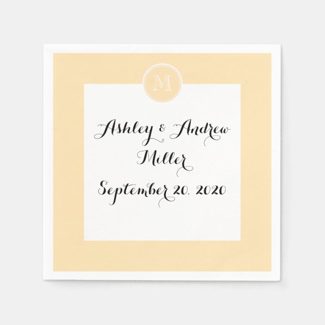 Light Peach High End Coloured Napkin (Front)