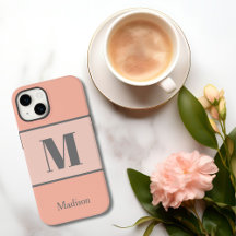 Light Peach Monogram Name