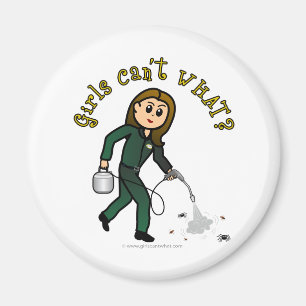 Light Pest Control Girl Magnet