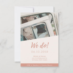 Light Photo Beach Wedding Invitation Portrait