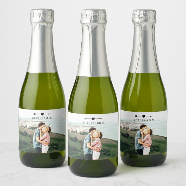 Light Photo | Engagement | Mini Sparkling Wine Lab Label (Bottles)
