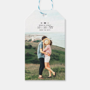Light Photo Save The Date Gift Tag