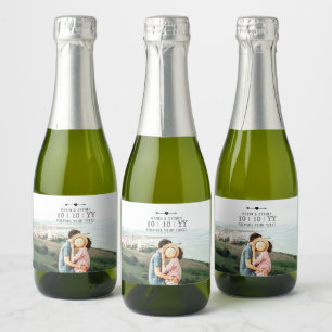 Light Photo   Save The Date   Mini Bottle Label