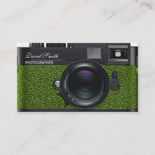 Light Photographer green Business Double bed card