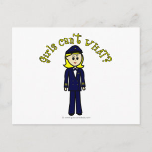 Light Pilot Girl Postcard