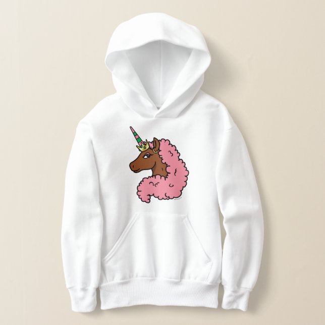 Light Pink Afro Unicorn (Laydown)