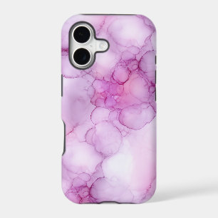 Light Pink Alcohol Ink Bubble Clouds