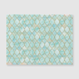 Light pink and Aqua Maroccan pattern