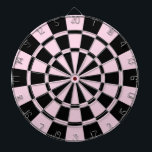 Light Pink And Black Dartboard<br><div class="desc">Light Pink And Black Dart Board</div>