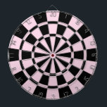 Light Pink And Black Dartboard<br><div class="desc">Light Pink And Black Dart Board</div>