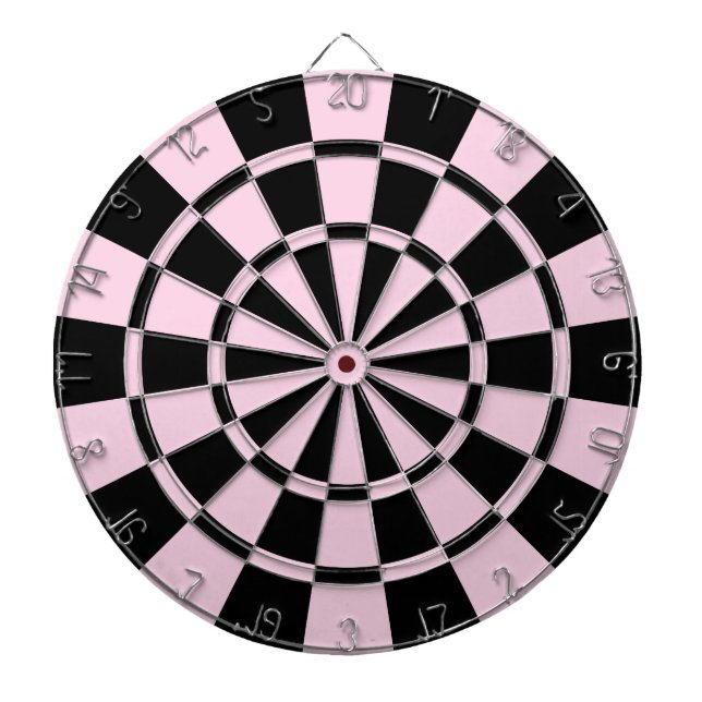 Light Pink And Black Dartboard (Front)
