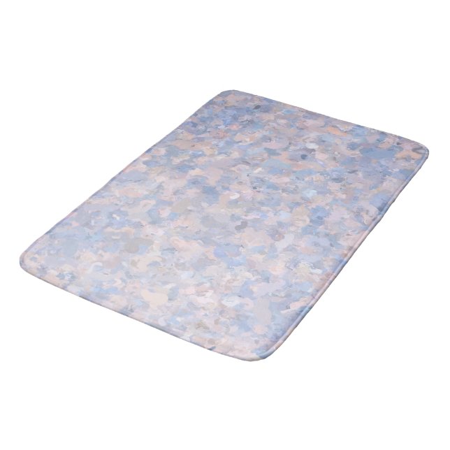 Light Pink and Blue Bath Mat (Angled)