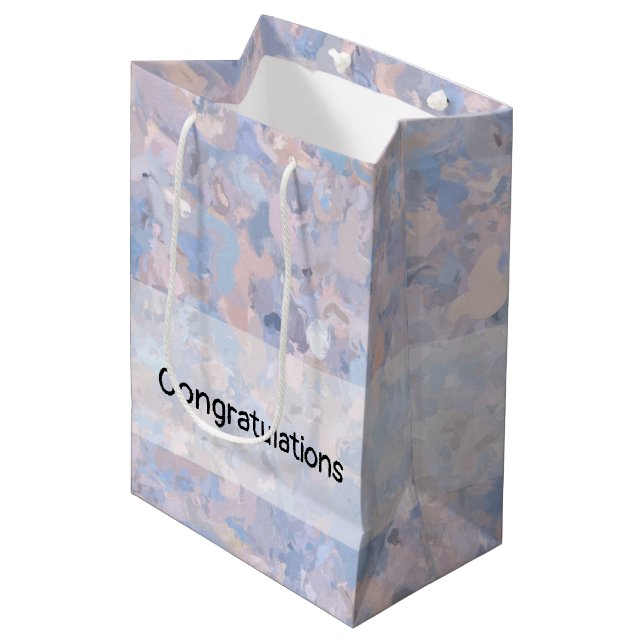 Light Pink and Blue Medium Gift Bag (Front Angled)