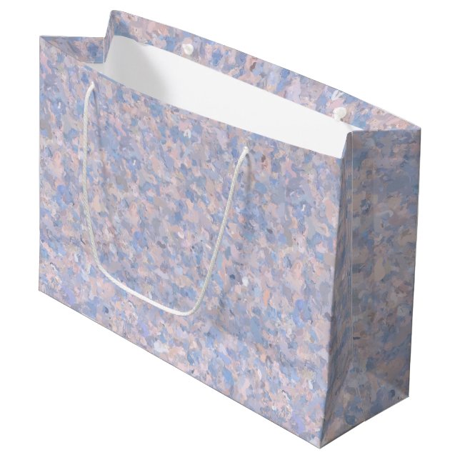 Light Pink and Blue Popcorn gift bag (Front Angled)