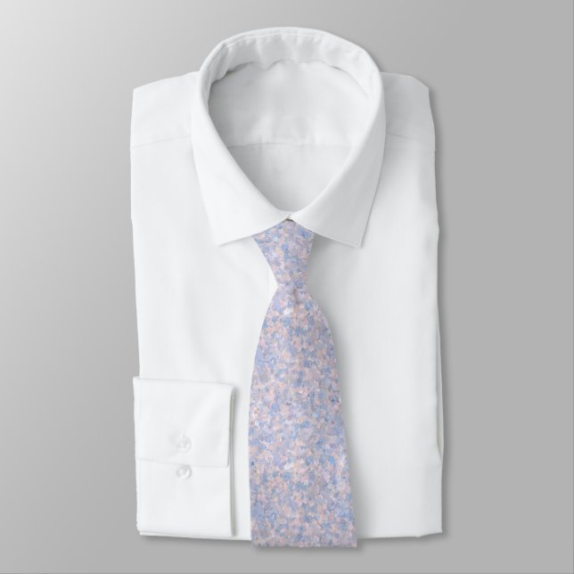 Light Pink and Blue Popcorn Tie (Tied)