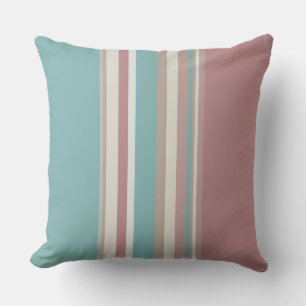 Light Pink and Blue Stripes   Cushion
