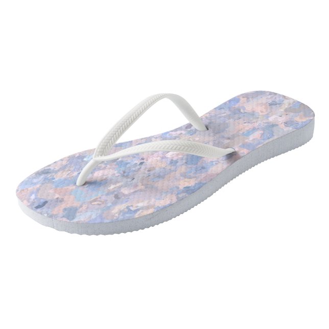 Light Pink and Blue Thongs (Angled)