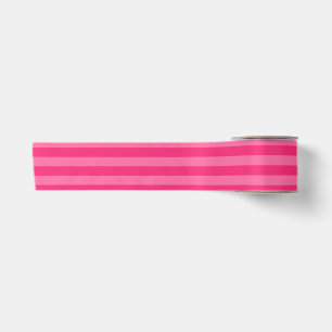 Light Pink and Hot Pink Stripes Satin Ribbon