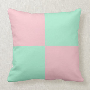 Light Pink And Light Mint Colour Cushion