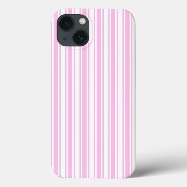 Light pink and white candy stripes Case-Mate iPhon iPhone Case (Back)