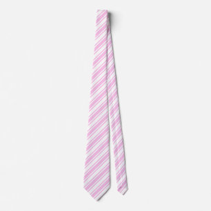 Light pink and white candy stripes tie
