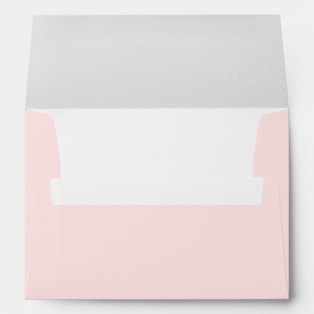 Light Pink and White Elegant Modern Envelope (Back (Bottom))