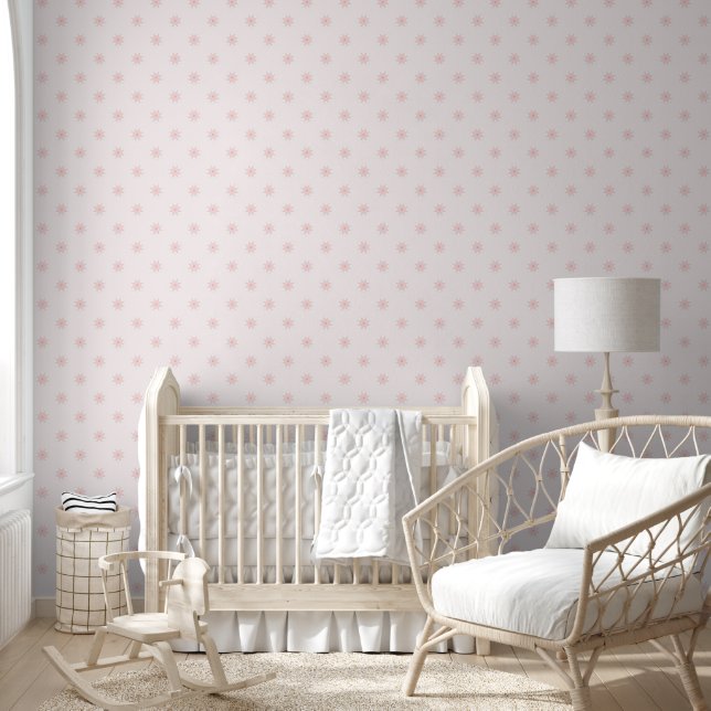 Light pink and white flower collage wallpaper (Kids)