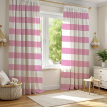 Light Pink and White Horizontal Stripe