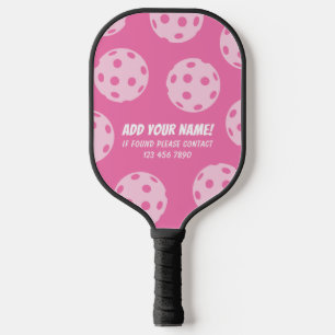 Light Pink Ball Pattern Pickleball Paddle