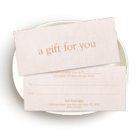 Light Pink Beauty Salon Spa Gift Certificate