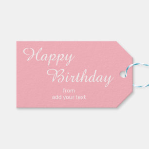Light Pink Birthday Gift Tags