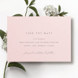 Light Pink Blush | Elegant Simple Wedding Save The Date<br><div class="desc">Soft pink save the date cards with a text-based design.</div>