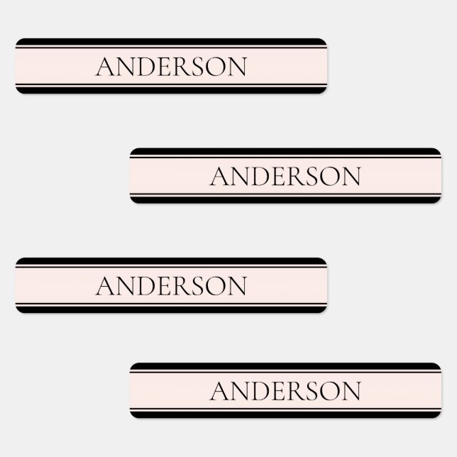 Light Pink Blush Stripe & Elegant Editable Text (Group)