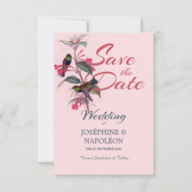Light pink boho art deco floral & birds