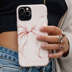Light Pink Bow iPhone / iPad case