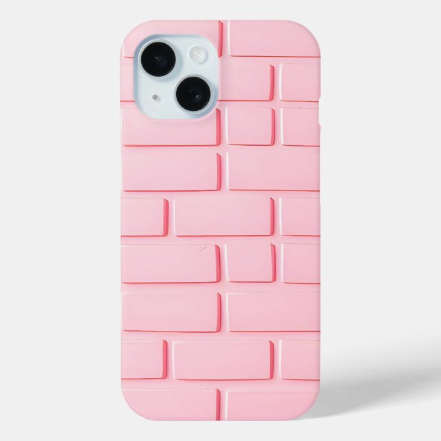 Light Pink Brick iPhone Case Soft Chic Style (Back)