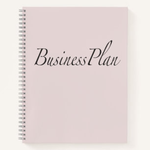 Light Pink Business Plan Spiral Notebook Unruled
