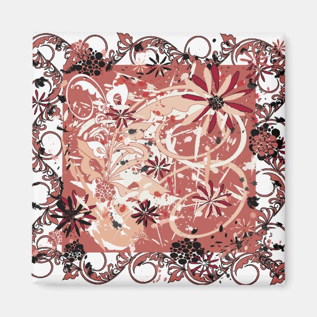 light pink chamomiles magnet (Front)
