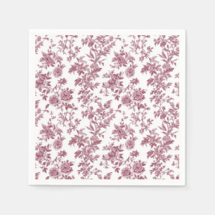 Light Pink Chinoiserie Vine Toile Garden Party Pap Napkin