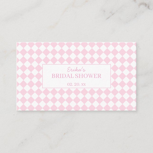 Light pink Classic Design Bridal Enclosure Card (Front)