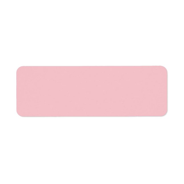 Light Pink Colour Return Address Label (Front)