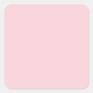 Light Pink Colour Square Sticker